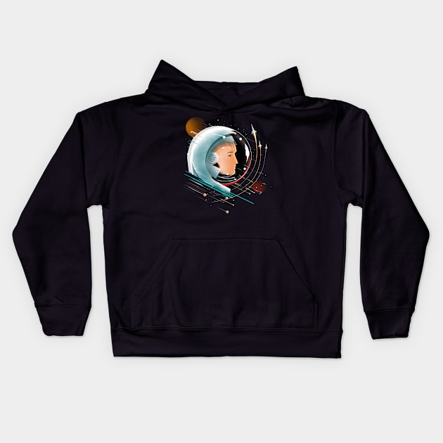 space conquest Kids Hoodie by kharmazero